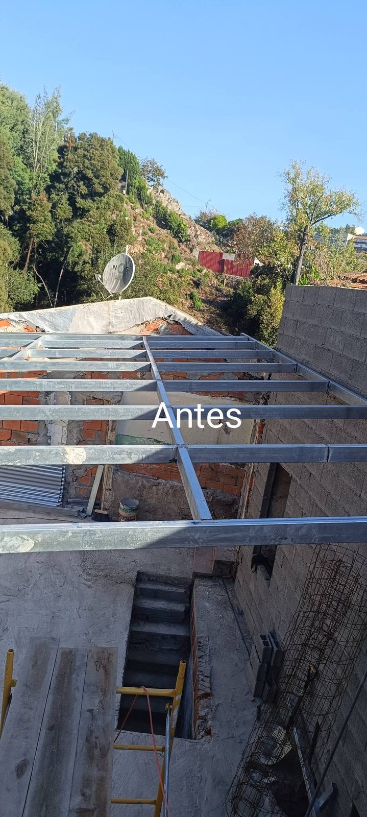 Telhado antes